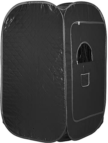 Sauna pieghevole cabina di calore, sauna a infrarossi portatile, tenda per il corpo, Spa personale domestico regolatore di temperatura a distanza 1000W (nero)