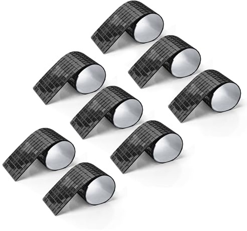 LONGKING Lot de 3776 Miroirs Auto-Adhésifs Carreaux de Mosaïque en Verre | Décoration de boule disco,DIY Decor, Noir