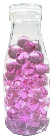 Wasserperlen 50g Wasserperlen für Pflanzen, Gelperlen für Blumen und Pflanzen, Wiederverwendbare Water Beads für Heimwerker,Dekoration,Pflanzenfüller, Korngröße 2.5-3 mm (Rose Pink)
