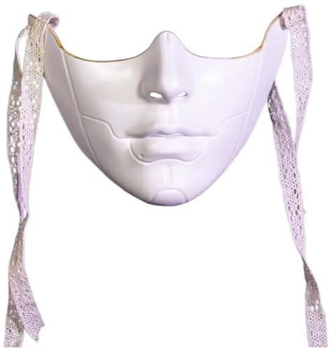Lpitoy Demi-Masque Masques De Mascarade d'halloween Masque Demi-Visage De Mardi Gras pour Le Costume d'halloween De Fête De Bal Masqué