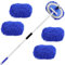 Brosse de lavage pour voiture, 160 cm, avec manche télescopique, kit de nettoyage, chiffons en microfibre, kit de nettoyage 2 en 1, anti-rayures, brosse télescopique de rechange (3 têtes de