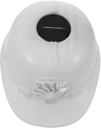 KICHOUSE Casque de Sécurité Solaire avec Ventilateur Casque de Chantier pour Travail Extérieur Protection Soleil Chaud pour Construction Jardinage