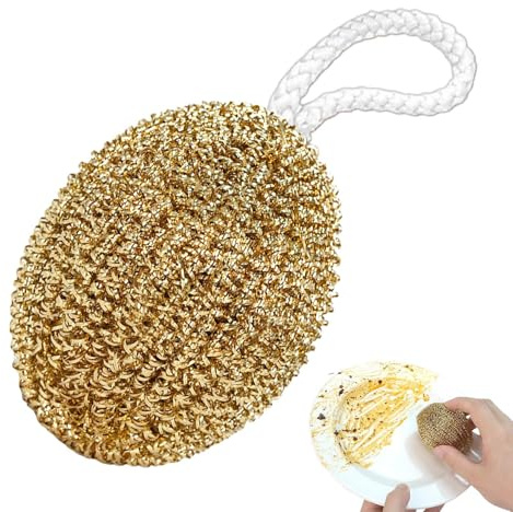 Spazzola da cucina per piatti, di pulizia in filo di rame, spazzola per lavare i piatti, spazzola per pulizia in filo di rame, accessori da cucina per lavello, pentole, padelle, stufa, griglia