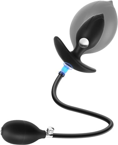 Inflatable Butt Plug Anal Toys with Built in Ball Magnetic Pump Adjustable Silicone Anal Trainer for Men Women Expander Masturbation Sex Toy DYJCSN