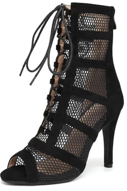 YCALCP Bottines de Danse Femme Latine de Salon Talons Hauts Salsa et Bachata Pratique et Performance