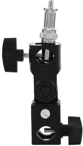 Gadpiparty Portable Flash Holder Adapter with Umbrella Mount Clip for Photography Lighting, Lightweight Abs and Metal Construction with Even Light Diffusion, Suitable for Studio and Travel