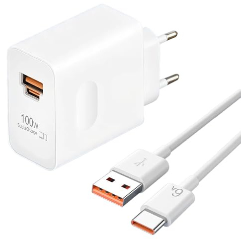 Laddare 100 W, USB C-strömförsörjning, snabbladdare, 100 W, för Huawei Honor USB-laddare 6 A PD, adapter för Honor Magic 7 Pro 400 - för Huawei MatePad surfplatta