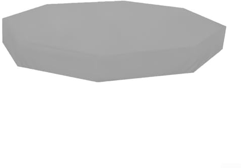 Achteckige Sandkastenabdeckung, 210D Oxford, wasserdicht, staubdicht, Schutz für Kinder, Garten, Sandkasten mit Kordelzug, 213 x 190 cm, Schwarz (Grau)