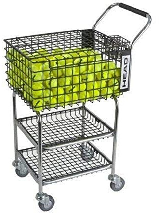 HEAD Tennis Teaching Cart - Training & Practice Tennis Ball Travel Basket - Holds 325 Balls