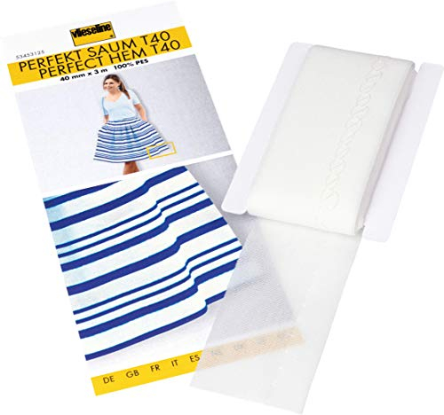Vlieseline Perfekt-Saum, 100% PES, Weiß, 4 cm x 3 m, 2VPH-10