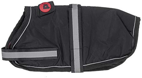 Petface Superweicher, wasserundurchlässiger Hundemantel, schwarz
