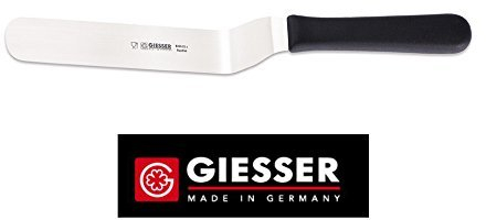 Giesser – Cuchillo profesional de ángulo palé 8235 21 – Hoja de 15 Longitud 21 cm – Para untar de tartas y pasteles. Ideal para cremas y rellenos – Fabricado en Alemania.
