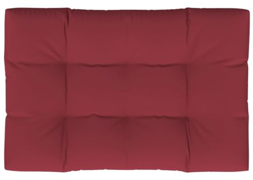 vidaXL Palettenkissen, Palettenauflage für Europaletten, Palettenpolster Palettensofa Outdoor Indoor, Sitzkissen, Weinrot 120x80x12cm Stoff
