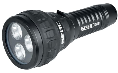 SEAC R30, Torcia Subacquea, 3 LED, 1500 Lumen, Micro-USB, Ricaricabile