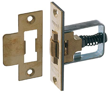 Gedotec Schwingtür-Schloss Montage Pendel-Türschloss einstecken Einsteckschloss montieren - H4477 Startec | Messing poliert | ohne Schlosskasten | 1 Set