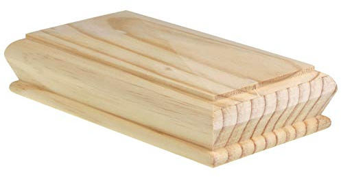 Jackson Woodturners Pine Pyramid Newel Cap – Large Size for Double Newel Posts, Unfinished, Recessed Fit for 90 x 180mm Posts – Modern & Traditional Stair Parts