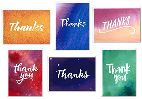 Hallmark Dankeskarten-Sortiment, Aquarell-Dankeskarten (48 Karten mit Umschlägen für Babypartys, Hochzeiten, Brautpartys, alle Anlässe)