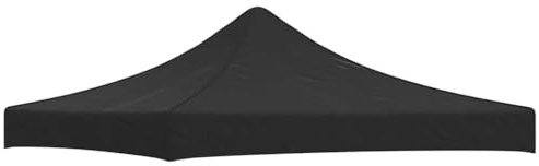 vidaXL Partyzelt Dach UV-beständig Wasserbeständig Ersatzdach Dachplane Zeltdach Ersatz Dach Plane für Gartenzelt Pavillon 3x3m Schwarz 270g/m²