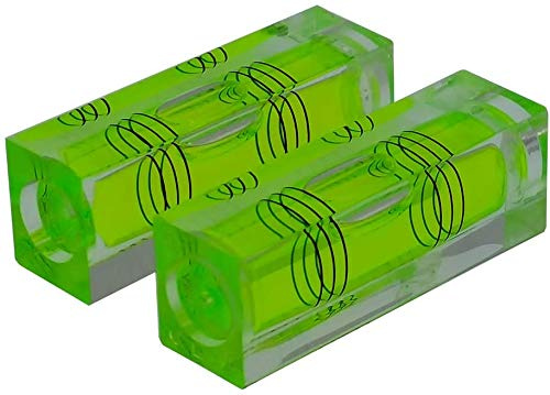 umei Hochpräzise Mini-Wasserwaage, kleine horizontale Blase, drei Linien, horizontale Perlen-Wasserwaage, 2 Stück (52 x 18 x 15 mm)