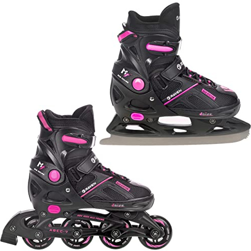 RAVEN Pulse 2in1 Schlittschuhe Inline Skates Inliner für Kinder und Erwachsene verstellbar