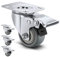 Ueznirn Möbelrollen, 50 mm Rollen für Möbel, Schwerlastrollen mit Bremse Tragkraft 320 kg, 360-Grad-Rotation Lenkrollen für Strandkorbrollen, Keine Spuren & Leise Transportrollen (4er-Pack)