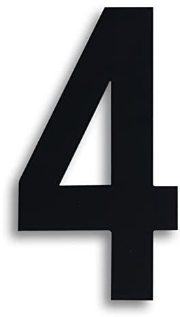 Ywonoby 3D Mailbox Numbers 3 Inch(7.5 cm) Self Adhesive Stainless Metal House Numbers Stickers for Door Numbers, Address Numbers, Black(4)