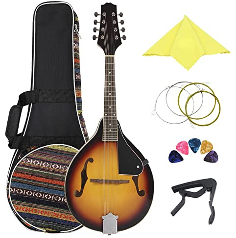 Zengxue 8 Saitengitarre A Style Basswood Acoustic Mandolin Anfänger Erwachsene Musikinstrument Mit Tasche Mandoline Instrument