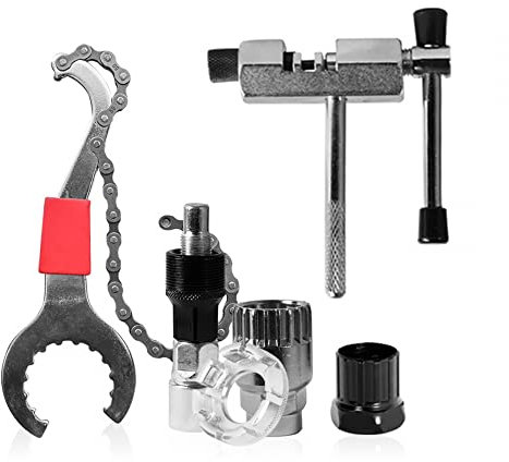 DONGKER Fahrrad Kassette Removal Tool,6-in-1 Multitool Fahrrad Kettenpeitsche, Reparatur Werkzeug Set für Fahrrad