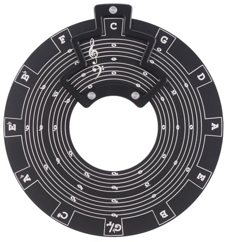 Melodiewerkzeug, 4,72 x 4,72 Zoll Melodiekreis, Akkordrad mit Tasche | Akkordtheorie, Quintenzirkel, musikalisches Akkordwerkzeug für Musiker, Songwriter, Anfänger, Griffbrettnotizen, Gitarrentheo