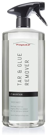 Topaz Tar & Glue Remover, Car Sticky Stuff & Tar Stain Remover, Glue Removal Spray for Traffic Film, Safe for Painted Surfaces - 1L