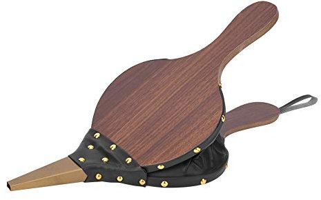 TIKATARER Fireplace Bellows Air Blower, Craft Manual Solid Wood Bellows Fireplace Tools Craft Collection Handicrafts for Fire and Dust Removal