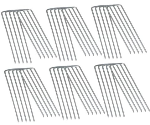 Estaca de Jardín Hierro Galvanizado 60 Piezas Plata