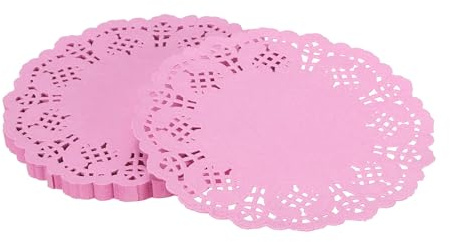 YELARXI Papierdeckchen, Papierspitzen-Deckchen, Einweg-Tischsets, rund, modern, dekorativ, Großpackung, 11,4 cm, passend für Kuchen, Desserts, Handwerk, gebackenes Grill, gebratenes Essen, Geschirr