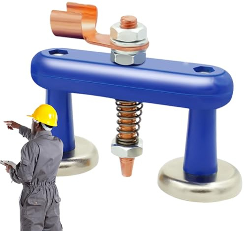 Pinza De Soldadura Magnética Con Apoyo A Tierra - Cabeza de Soldadura Magnética - Herramienta Ajustable Resistente Para Reparación De Carrocería Automóvil Construcción Y