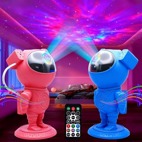 Galaxy Projector,2-Pack Star Projector Night Light with Colourful Nebulae, Space Projector for Kids Adults Room Decor Aesthetic,Gifts for Christmas and Birthdays