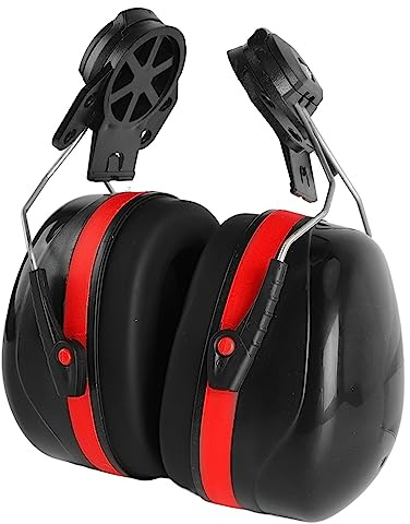 AUNMAS Bouchons d'oreilles Casque de sécurité, Réduction de bruit efficace pour chantier Ajustement télescopique durable Mousse PVC 2 pièces Rotatif confortable Chantier construction