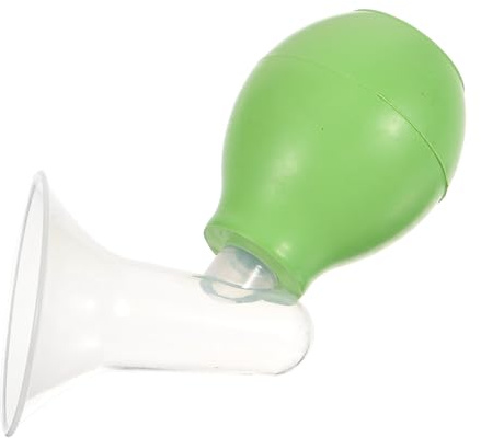 Manuelle Handmilchpumpe mit Hornform, Grün, Gummi Kunststoff | Universell Einsetzbar, Transparente Ausführung, Handlich und Tragbar für Manuelle Milchgewinnung
