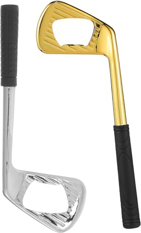 TOYANDONA Apribottiglie da Golf in Lega di Zinco 2 Pezzi Apriscatole Portatile a Forma di Mazza da Golf Accessorio Vintage per Cucina Bar e Feste