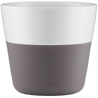 Eva Solo Caffé Lungo-Becher, 2 Stück Elephant Grey 230 ml