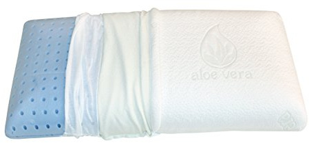 Mlily Kissen, Schlafkissen, EBI. - K75.35.14 Gel-Nackenstützkissen Orthopädisches Gelschaum-Kissen mit Aloe-Vera-Kissenbezug Traum-Schlaf Visko-Kopfkissen 75x35x14cm Weiß
