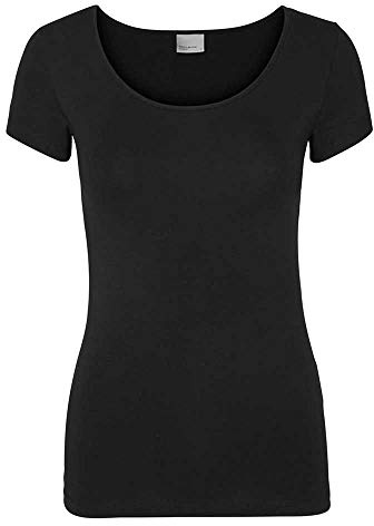Vero Moda Femme Hauts Vmmaxi My Ss Soft U-neck Noos, Noir, L