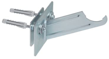 INDEX Fixing Systems RA-RO - Pack de 2 soportes de radiador de aluminio, atornillables (cincados, 100 mm)