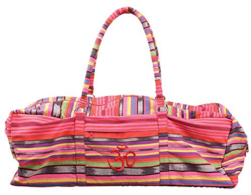 Yoga-Mad Sac de Yoga de Luxe Unisexe à Rayures, Rose, 62 x 21 x 23 cm