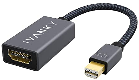 IVANKY 4K Mini DP a HDMI Adattatore - Adattatore Mini DisplayPort adattatore HDMI compatibile con Surface Pro 1-4, Surface 3, ThinkPad ecc
