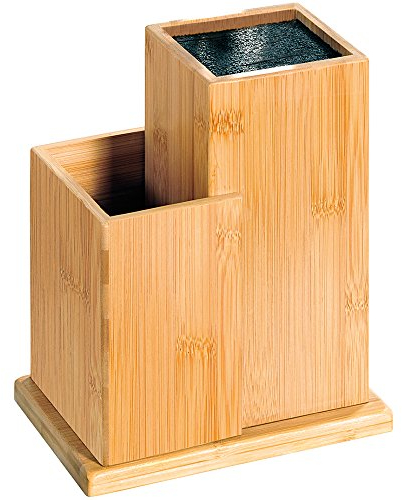 Kesper Messerblock, 58025, Bambus, Maße: 18,5 x 12,7 x 24 cm, Braun