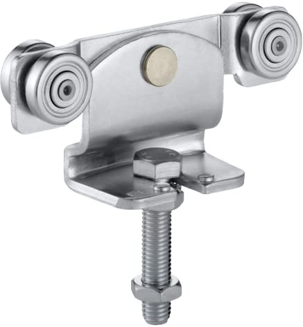 Gedotec Helm Agrar Rollapparat 171 Laufwerk höhenverstellbar doppel-paarig für Stahl Laufschienen Schiebetor | Laufrollen Profil 100 | MADE IN GERMANY | 2 Stück - Rollen für Schiebetürbeschlag