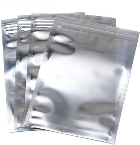 Sac refermable Antistatique ESD Antistatique Blindage Fermeture Éclair Sachets la Translucidité et Réutilisable pour Disque Dur SSD et Dispositif électronique 50 Pcs 8X12cm(3.15X4.72'')