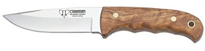 Cuchillo de Caza CUDEMAN 147-L Acero Mova con Hoja de 11 cm. y Mango en Madera de Olivo + Tarjeta Multiusos de Regalo