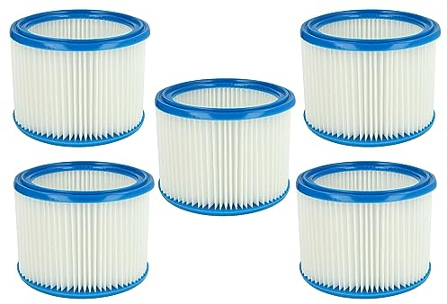 vhbw Filterset 5x Faltenfilter kompatibel mit Nilfisk/Alto/Wap Aero 20 | 21, 25, 26, 31 Nass- und Trockensauger - Filter, Patronenfilter