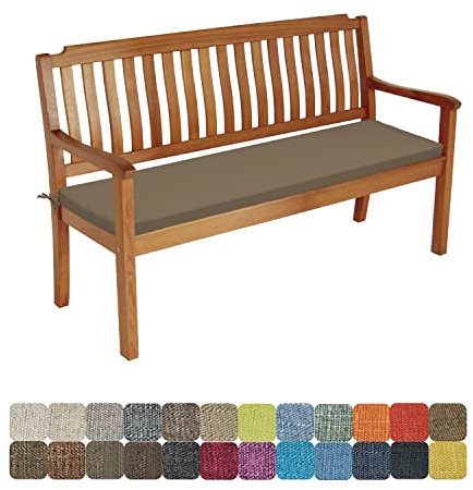 WTHYGB Bankauflage Sitzkissen Bankkissen 140 X 50 X 8CM Waschbar Abnehmbarem Stuhlkissen rutschfeste Gartenbankauflage Auflage für Gartenbank Terrasse Schaukel Gartenmöbel -Hanf Braun
